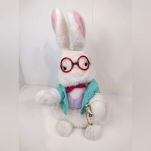 Vintage 1991 Target white Rabbit toy plush Alice in wonderland  toy Novelty